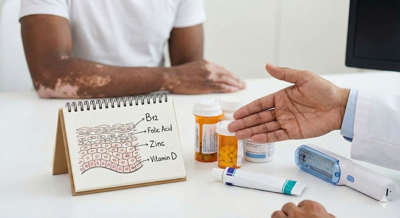 البهاق والفيتامينات والمكملات الغذائية.. ما العلاقة؟