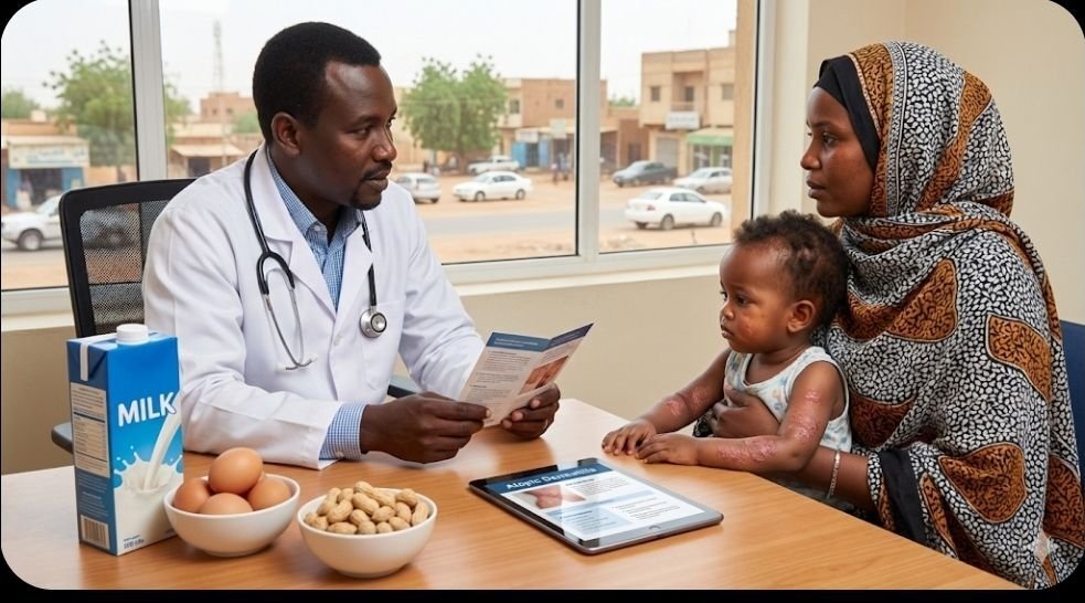 العلاقة بين الطعام ومرض التهاب الجلد التأتبي Atopic Dermatitis أو الإكزيما