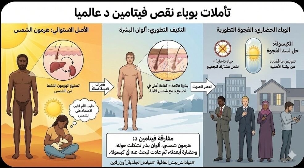 تأملات بوباء نقص فيتامين د عالميا