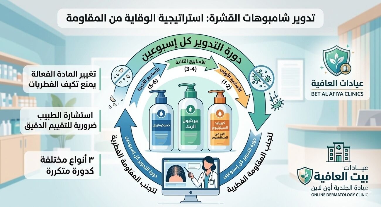 نصيحة عامة حول قشرة الشعر
