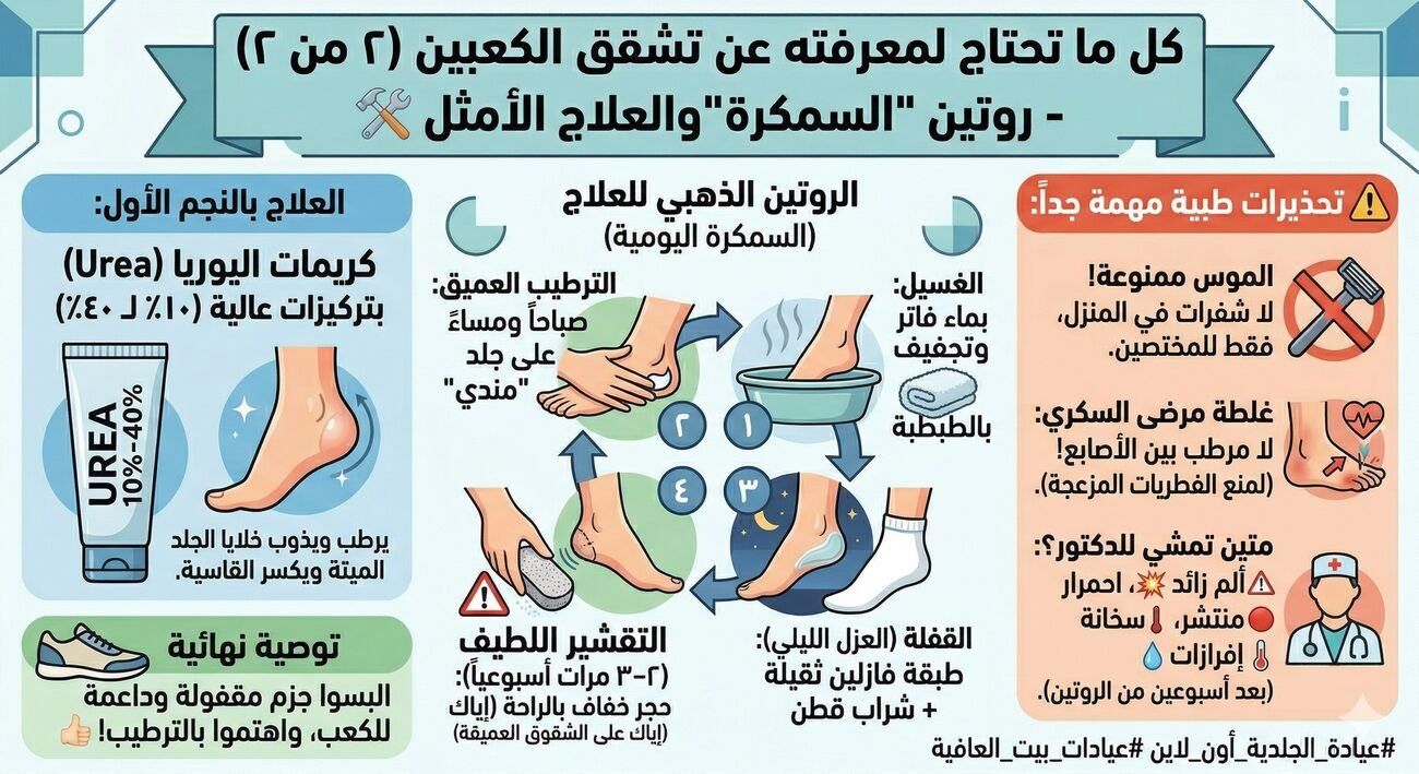كل ما تحتاج لمعرفته عن تشقق الكعبين (٢ من ٢)