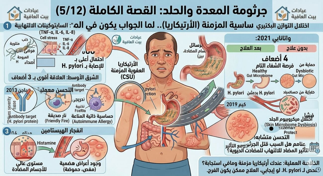 الحساسية المزمنة (الأرتيكاريا).. لما الجواب يكون في المعدة