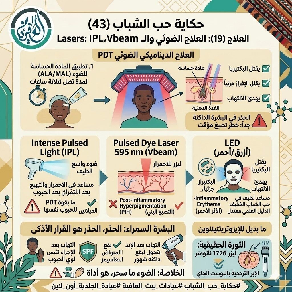العلاج الضوئي والـ Lasers: PDT، IPL، Vbeam