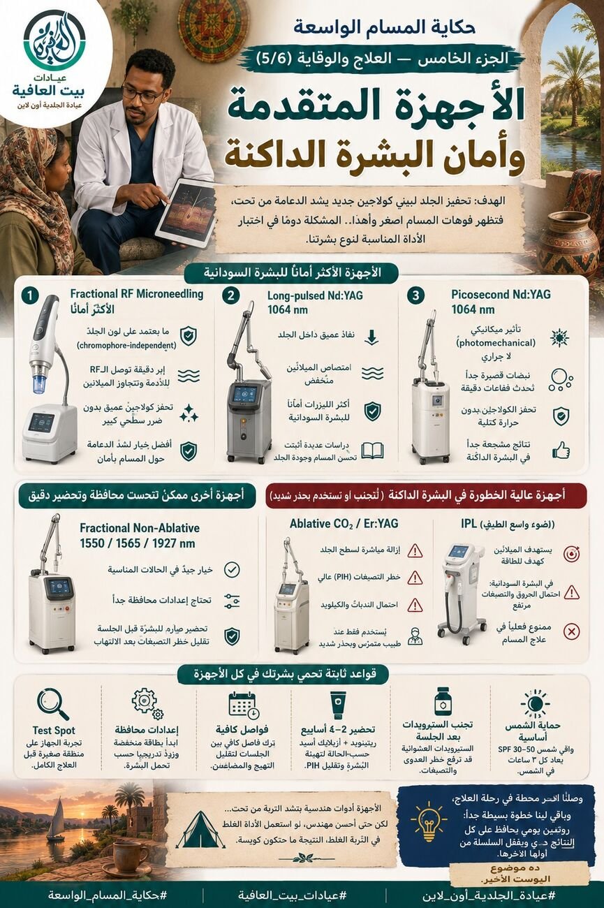 الأجهزة المتقدمة وأمان البشرة الداكنة