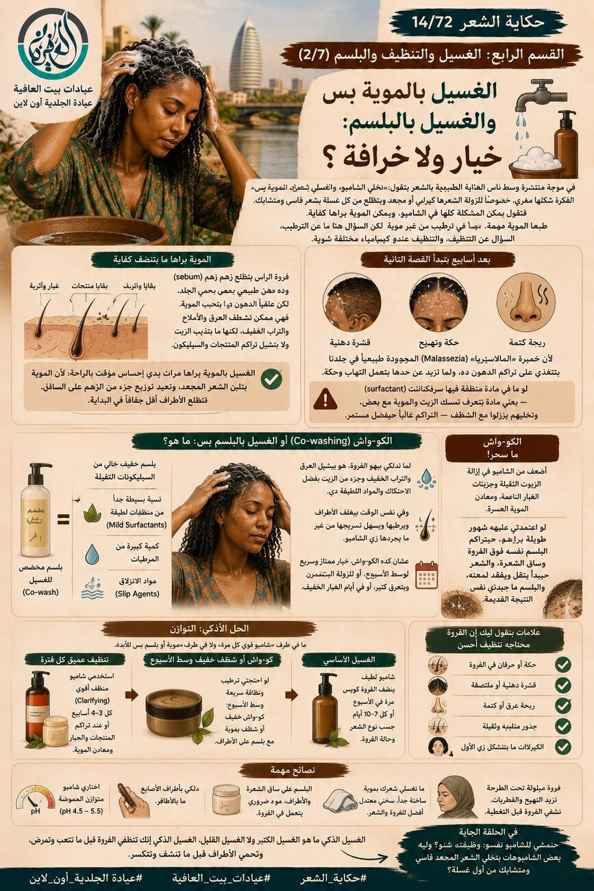 القسم الرابع: الغسيل والتنظيف والبلسم (2/7) - الغسيل بالموية بس والغسيل بالبلسم: خيار ولا خرافة؟