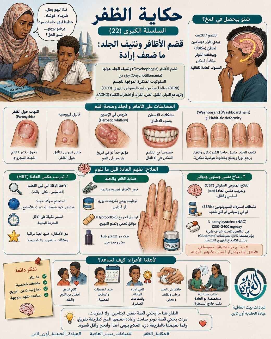 قضم الأظافر ونتيف الجلد: ما ضعف إرادة